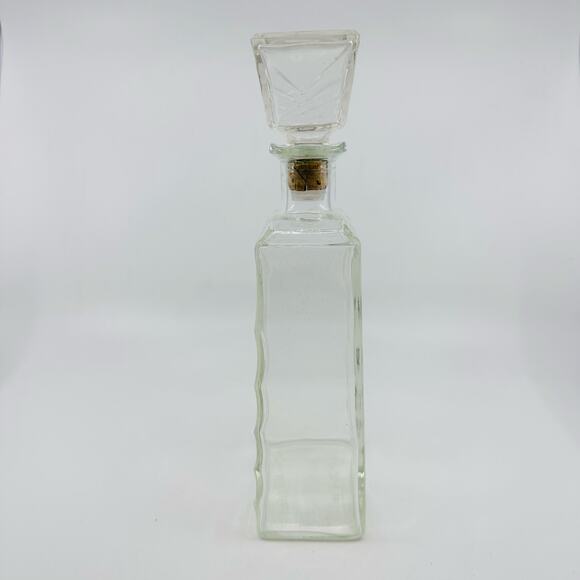Glass Liquor Decanter Vintage Art Deco Mid Century Bar Ware Accessories Whiskey - Picture 2 of 8